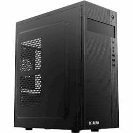 2E Computer case ALFA (E185-400) MidT, PSU 2E ATX400W, MidT,2xUSB2.0,1xUSB3.0, steel (side panel), black